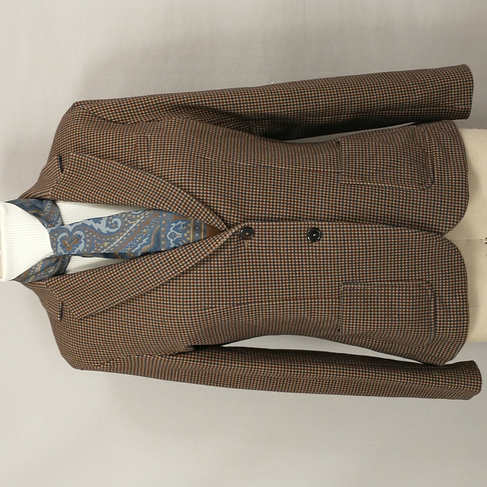 Circolo 1901 Jacket Classic Check Quality Sportswear Equestrian Blazer Stretch L